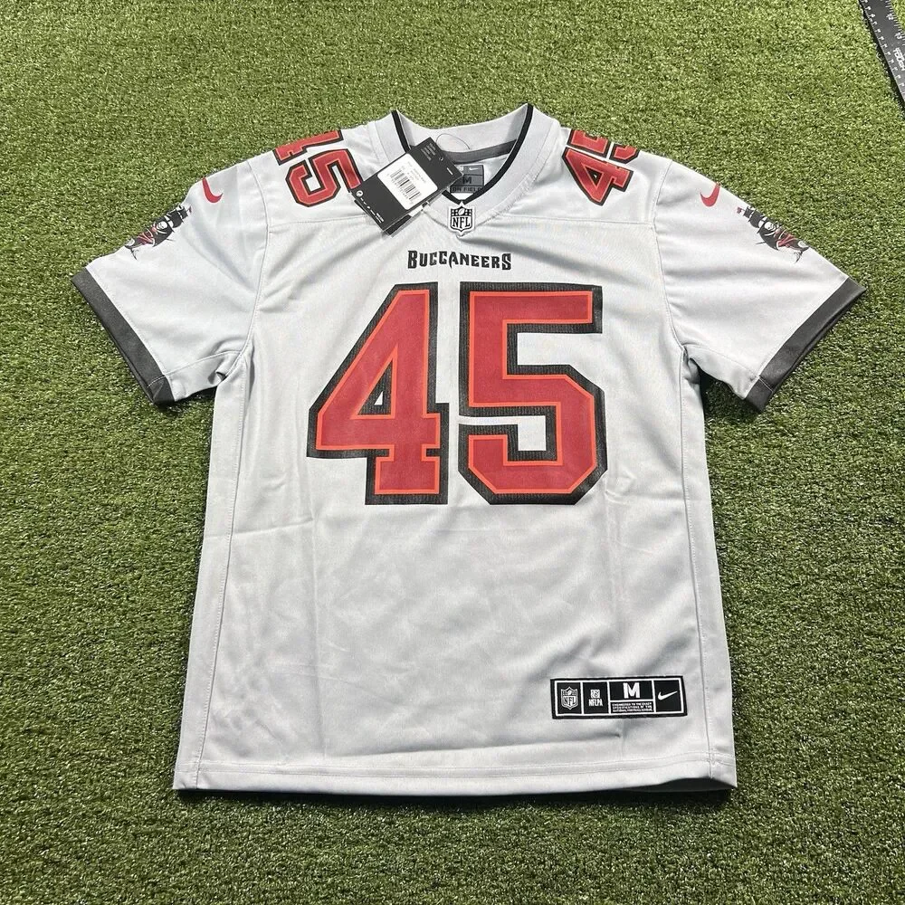 Nike Tampa Bay Buccaneers Devin White Jersey Youth M Gray #45 NFL NWT